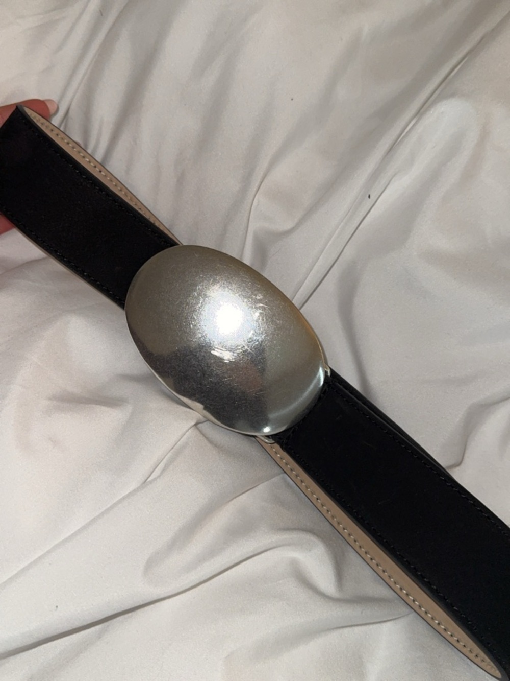 Myra Nubuck Belt in Black & Silver
B-Low the Belt